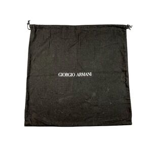Giorgio Armani Black Drawstring Top Travel Storage Shoes Dust Bag Size 15" x 15"